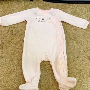 A nighttime baby girl onesie